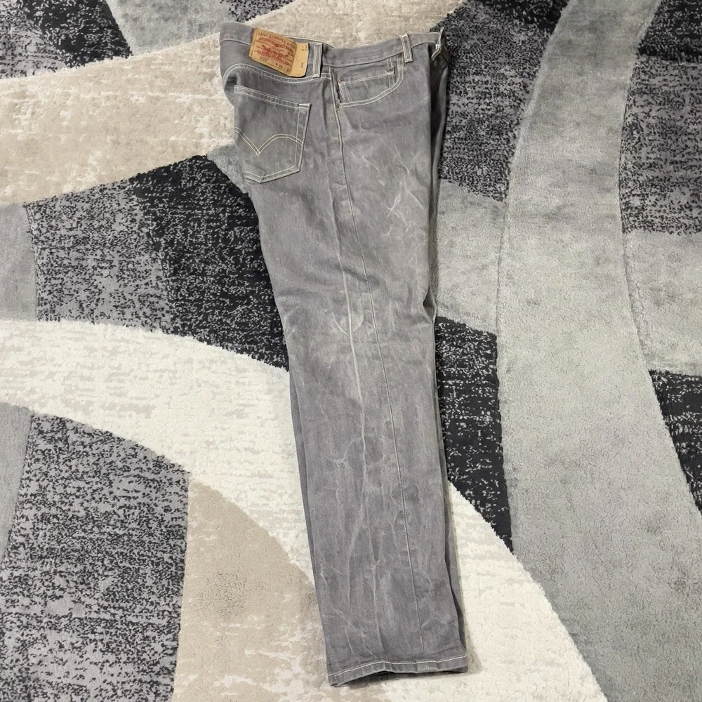 Levis 501 Jeans Men 32x30 Gray‎ Button Fly Denim Honeycomb Faded Straight Y2K